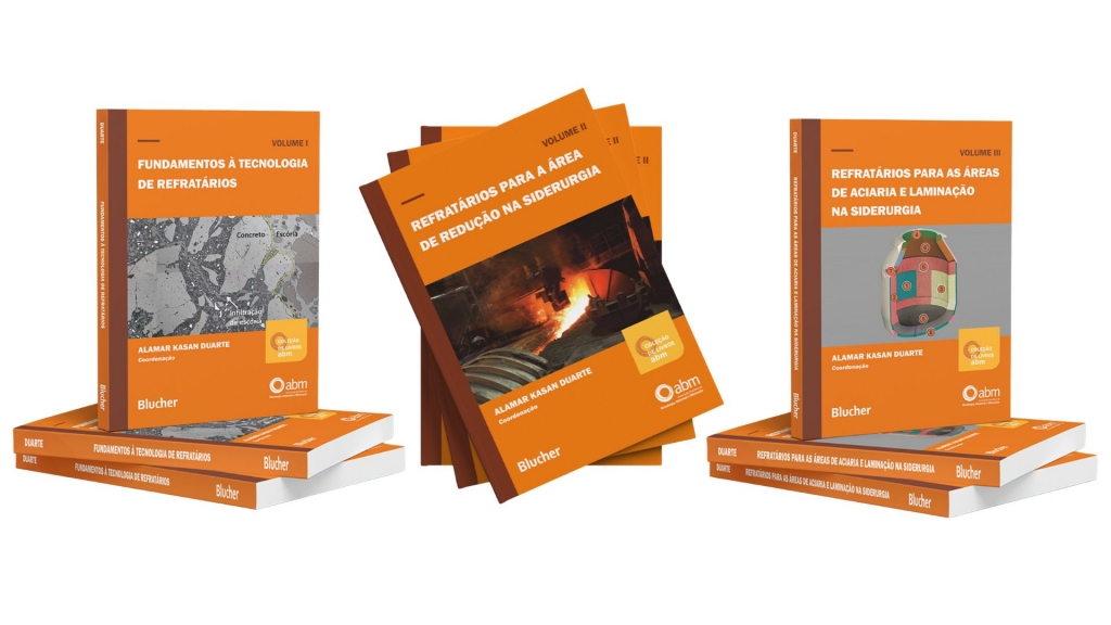 ABM e editora Blucher reúnem cerca de 270 participantes em webinar gratuito para apresentação de livros da série Refratários para Siderurgia