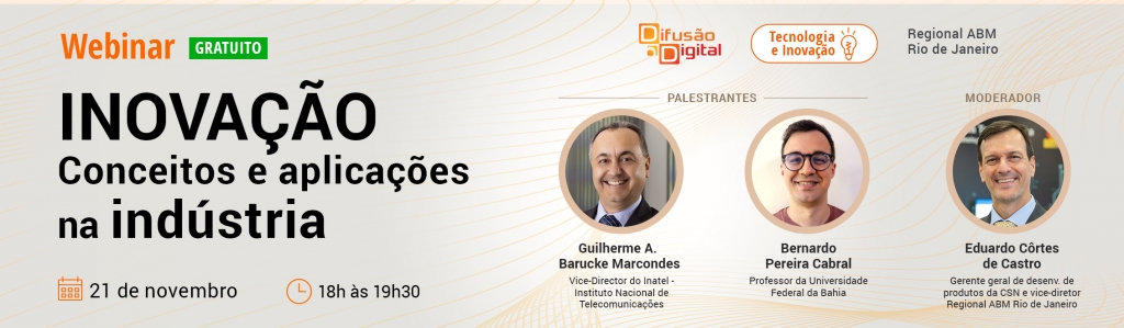 Webinar gratuito sobre tecnologia e inovação na Indústria: inscreva-se e participe!