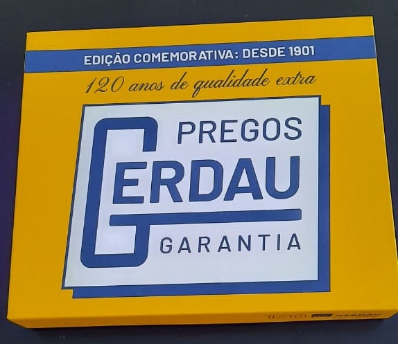 Gerdau lança edição especial da embalagem de sua primeira linha de pregos