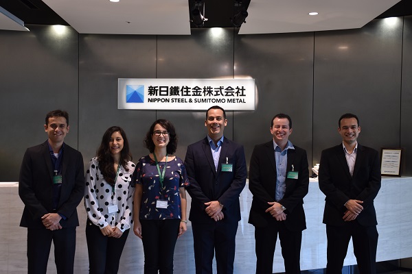 Nippon Steel leva pesquisadores ao Japão para intercâmbio tecnológico do aço